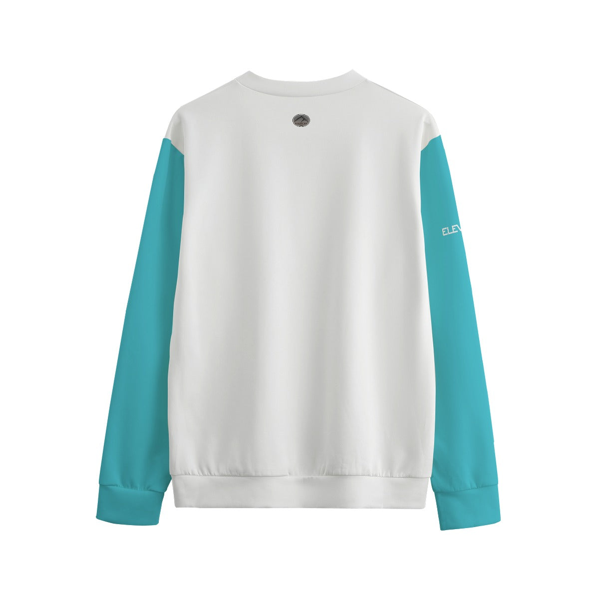 Elevated Clothing Logo'd Hacci Fleece Elastic Cotton Sweater
