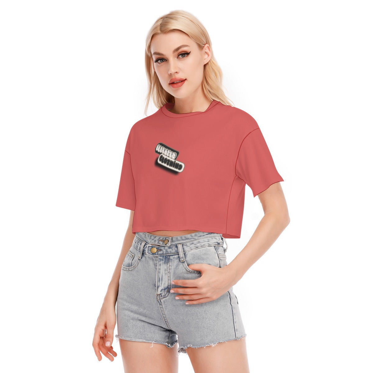 Womens Elevated Clothing Crop Top with Navel