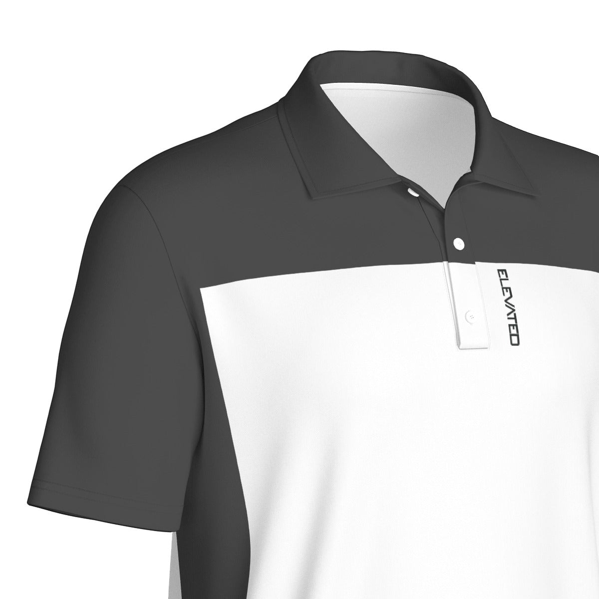 Elevated Black Strip breathable golf polo