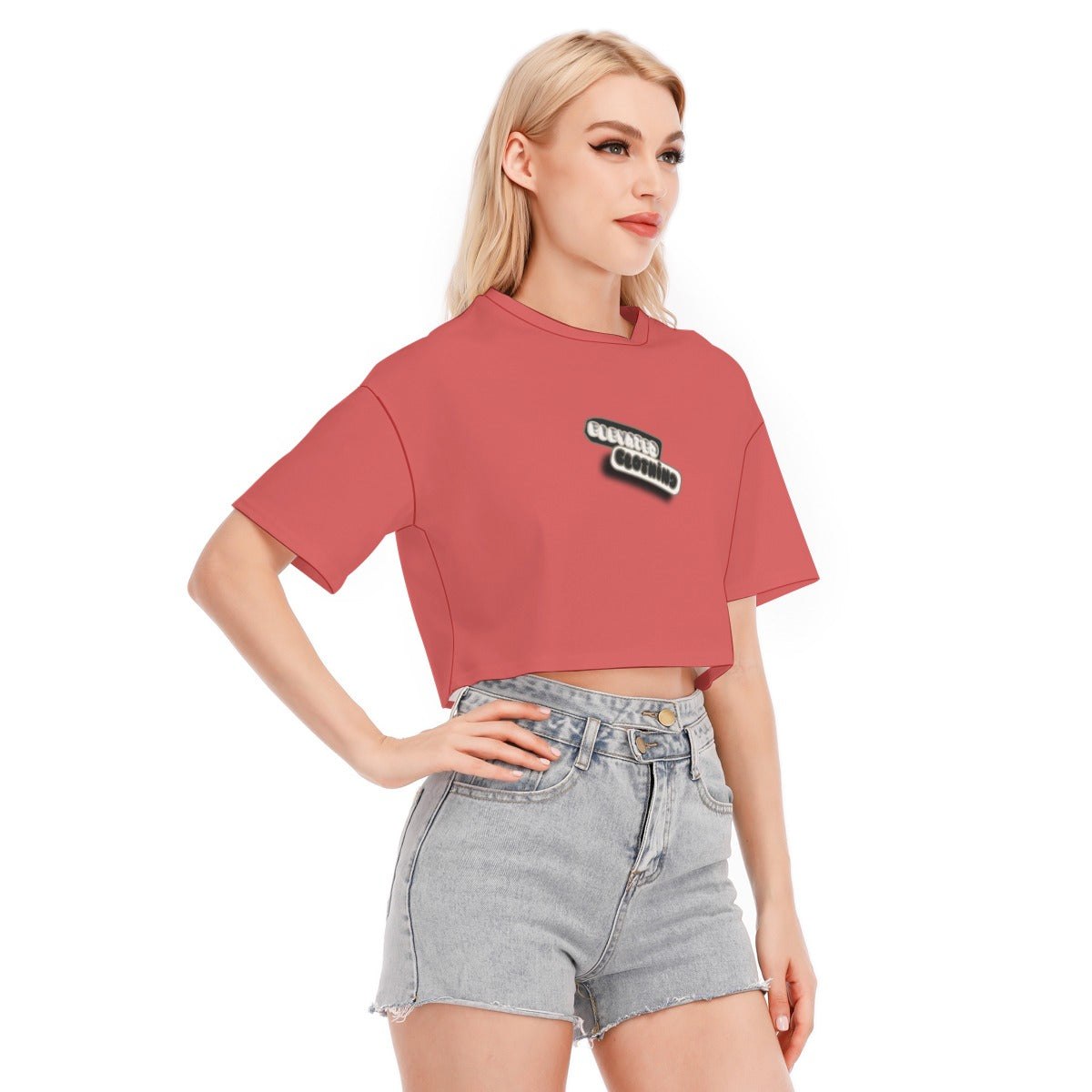 Womens Elevated Clothing Crop Top with Navel
